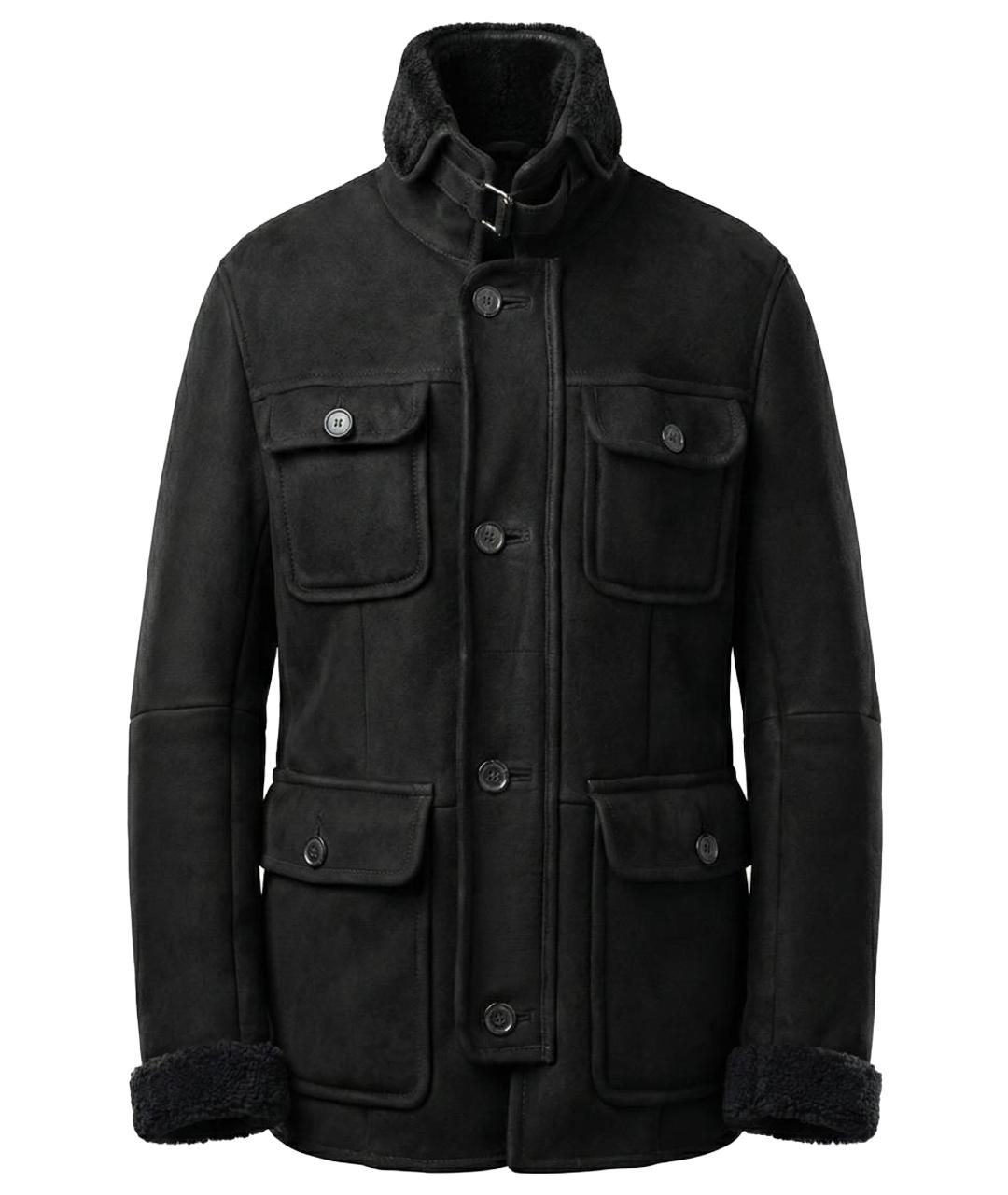 SAINT LAURENT Черная меховая дубленка/шуба, фото 1