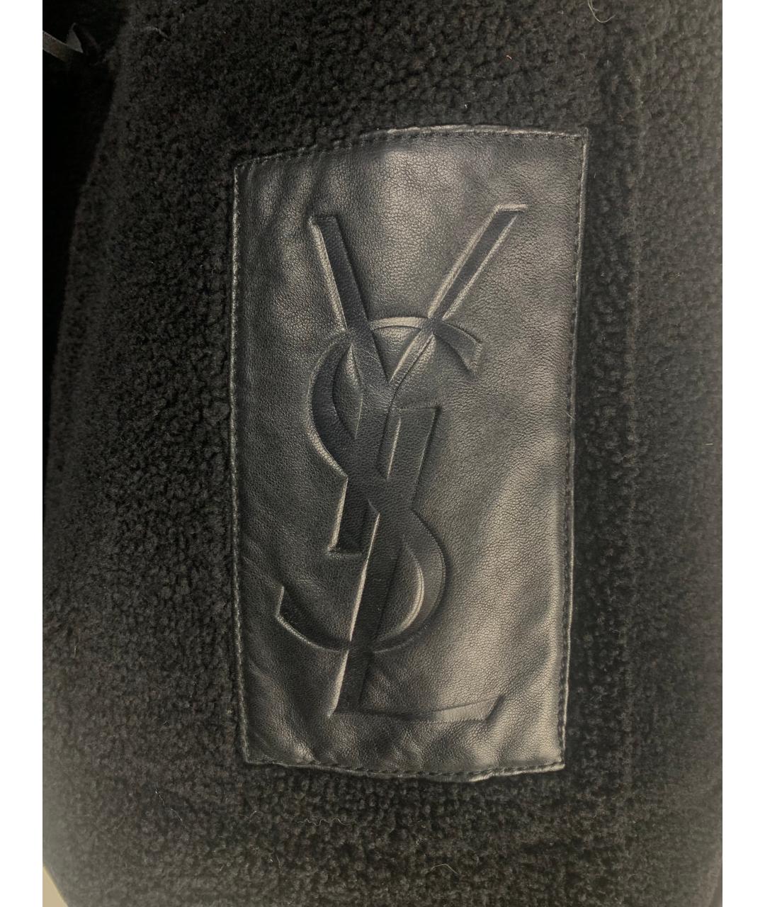 SAINT LAURENT Черная меховая дубленка/шуба, фото 4