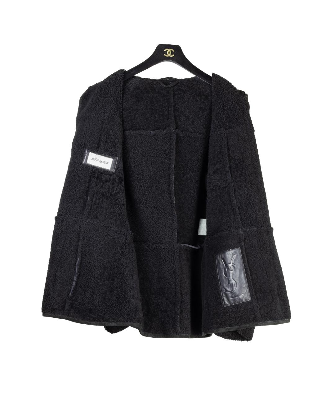 SAINT LAURENT Черная меховая дубленка/шуба, фото 3