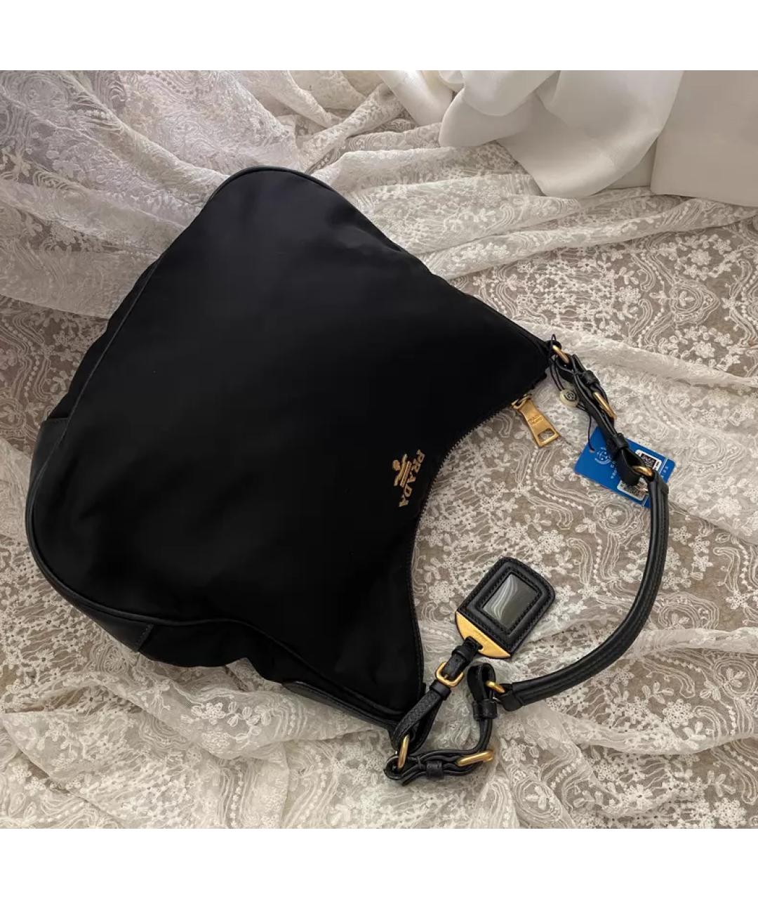 PRADA Черная кожаная сумка через плечо, фото 7