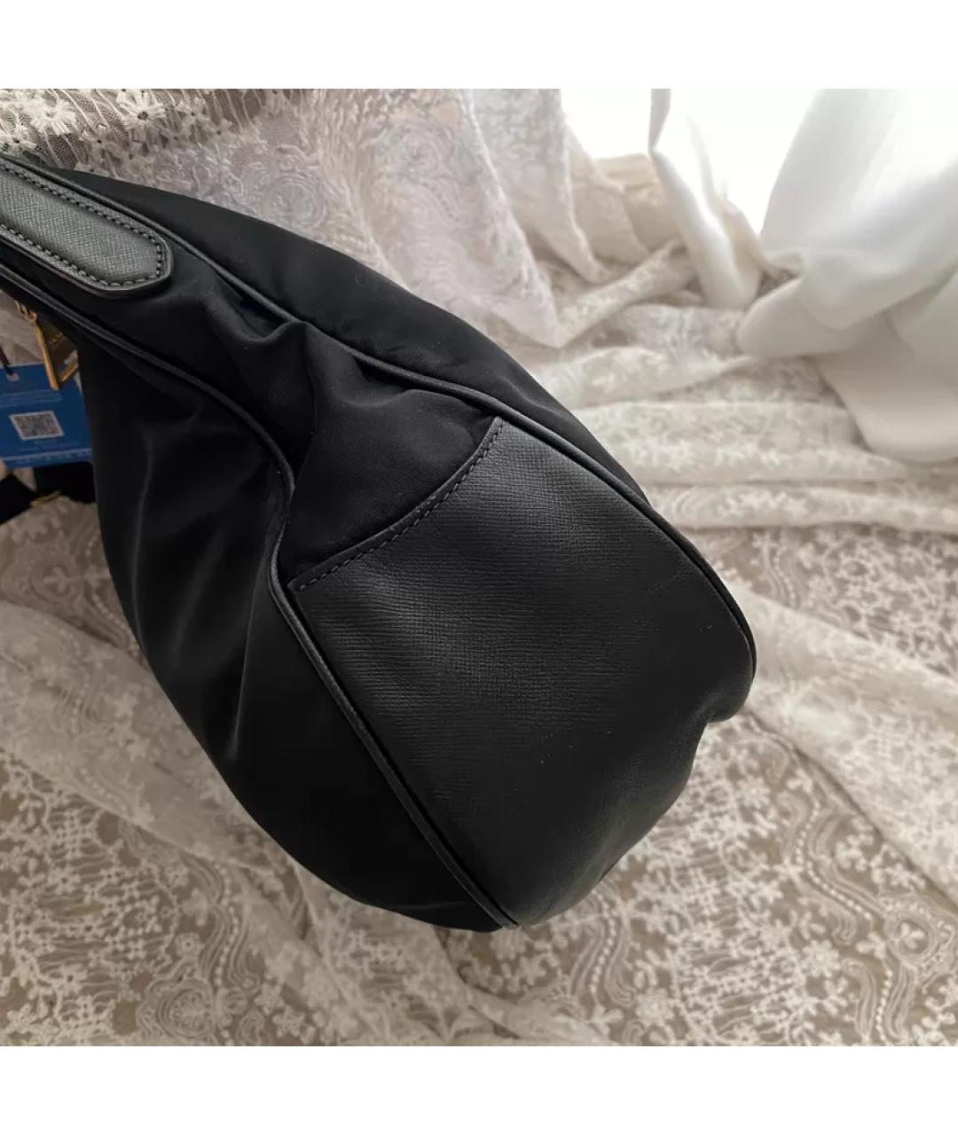 PRADA Черная кожаная сумка через плечо, фото 3