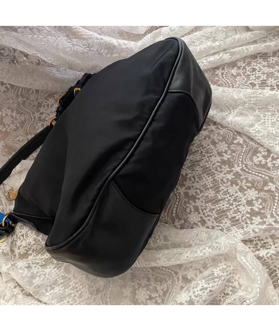 PRADA Черная кожаная сумка через плечо, фото 4