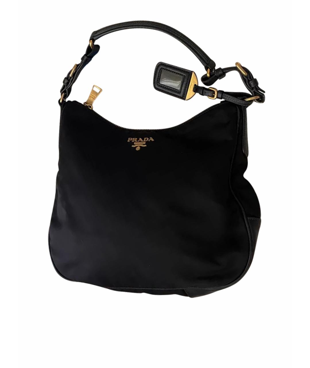 PRADA Черная кожаная сумка через плечо, фото 1