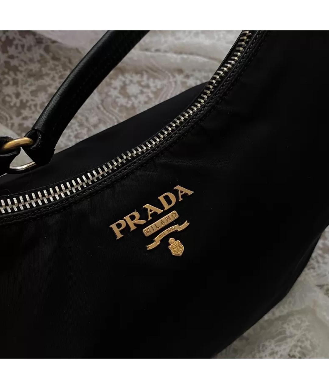 PRADA Черная кожаная сумка через плечо, фото 2