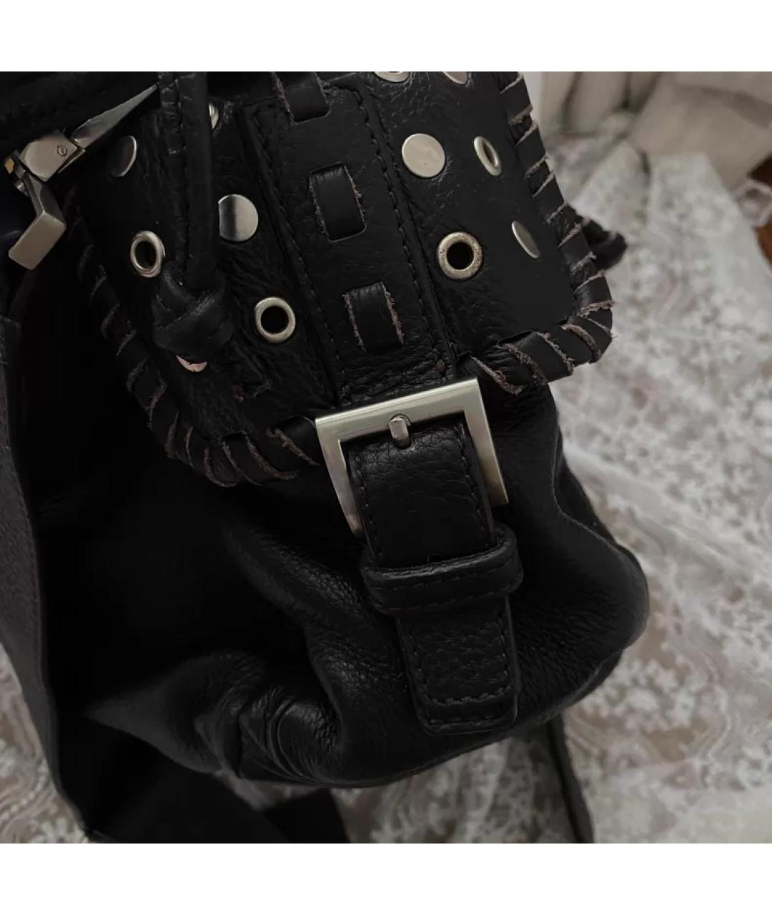 PRADA Черная кожаная сумка через плечо, фото 2