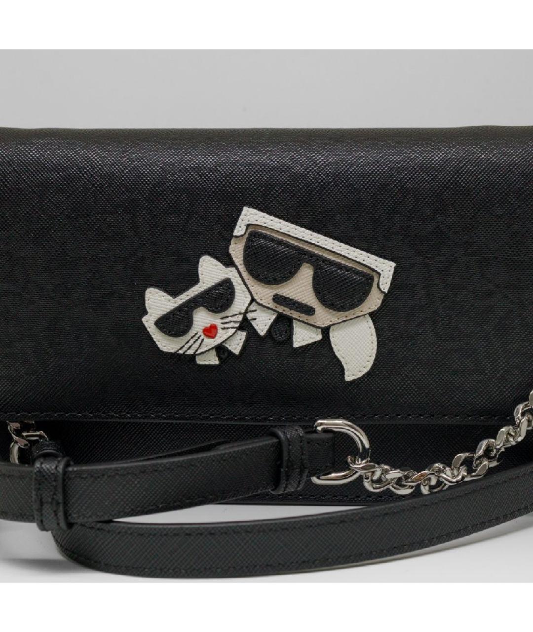 KARL LAGERFELD Черная сумка через плечо, фото 2