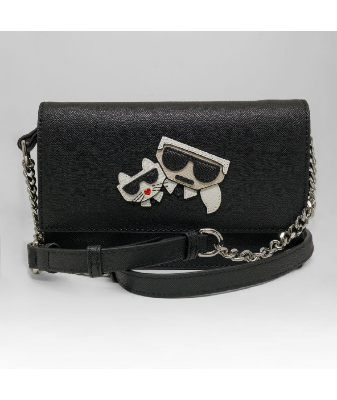 KARL LAGERFELD Черная сумка через плечо, фото 5