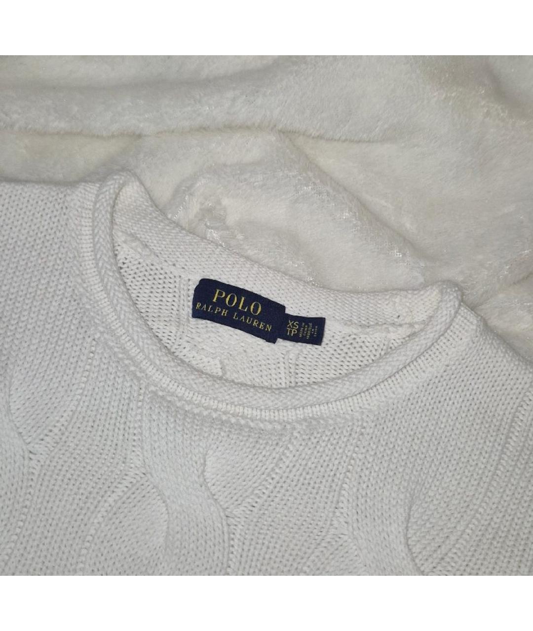 POLO RALPH LAUREN Белый хлопковый джемпер / свитер, фото 6