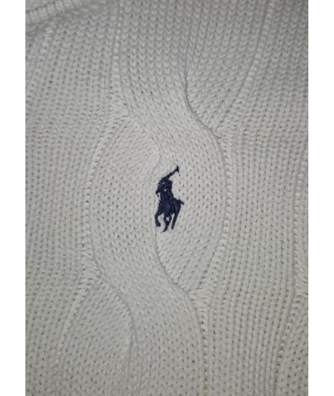 POLO RALPH LAUREN Белый хлопковый джемпер / свитер, фото 4