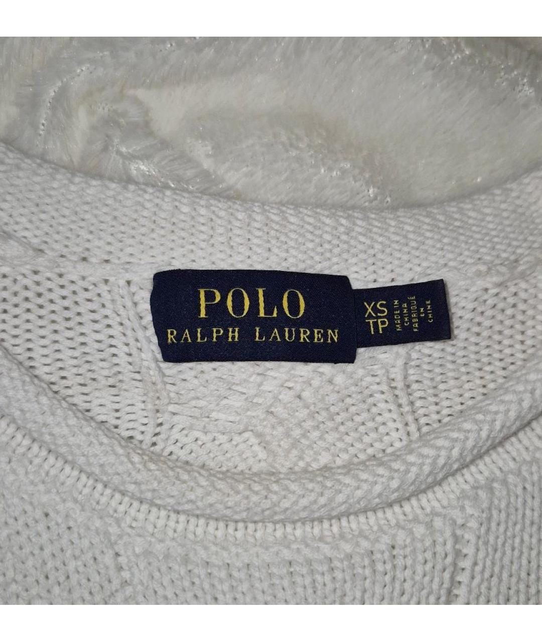 POLO RALPH LAUREN Белый хлопковый джемпер / свитер, фото 3