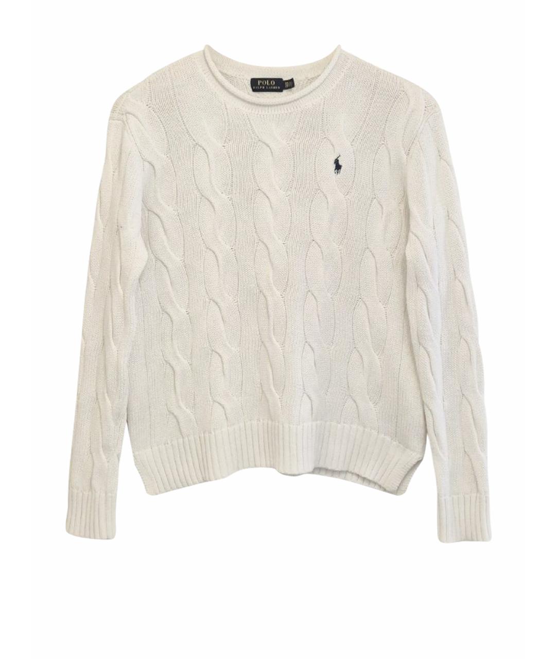 POLO RALPH LAUREN Белый хлопковый джемпер / свитер, фото 1