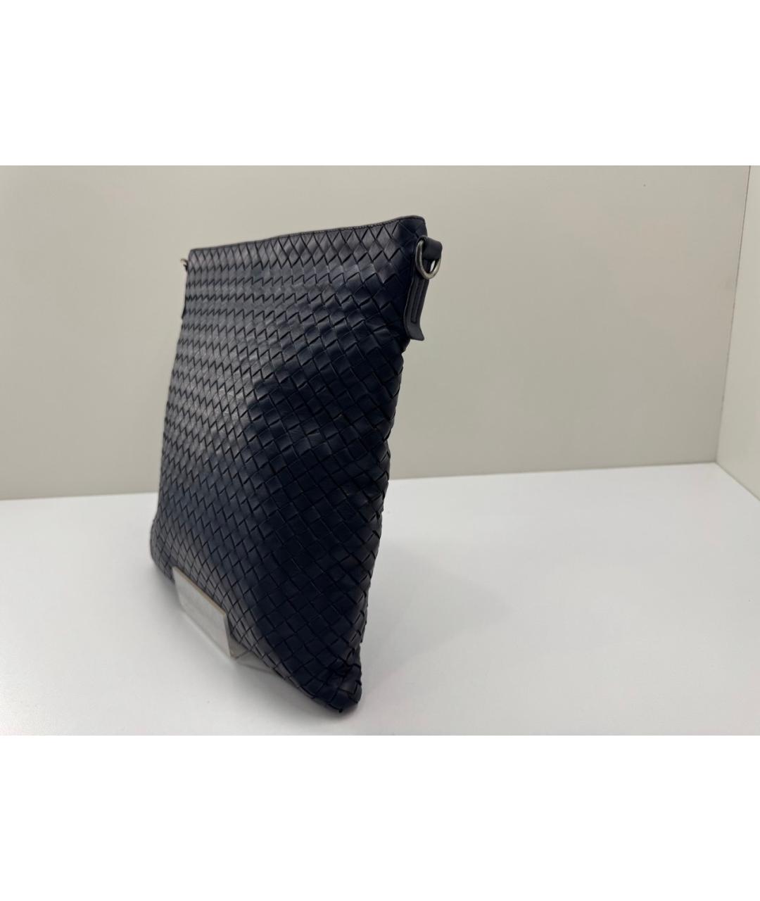 BOTTEGA VENETA Синяя кожаная сумка тоут, фото 7