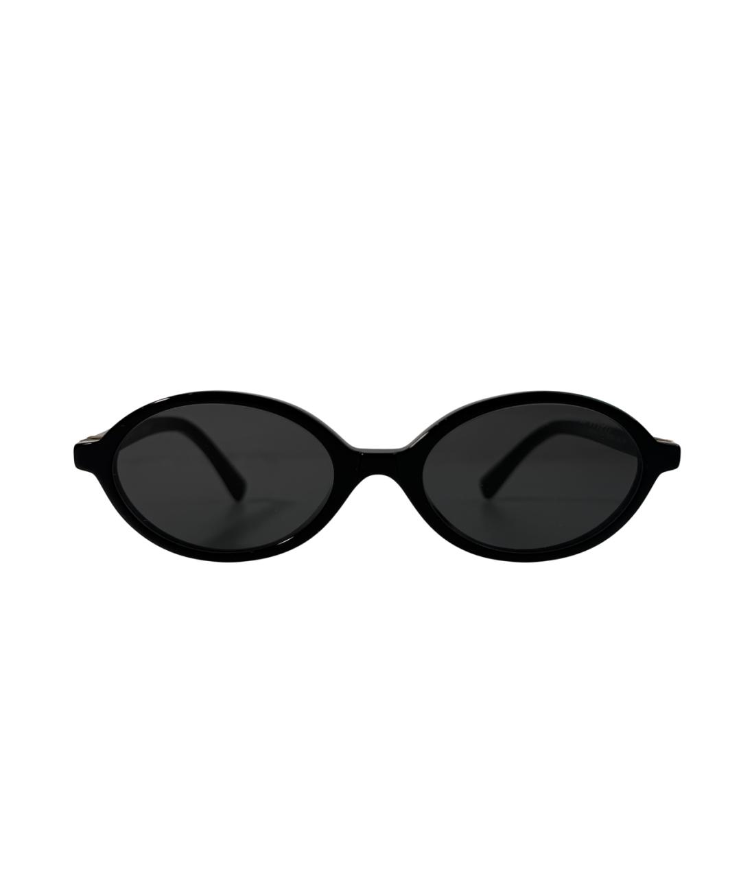 MIU MIU Черные пластиковые солнцезащитные очки, фото 1