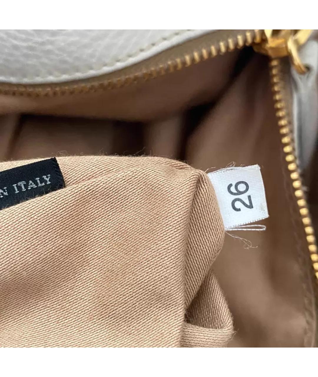 MIU MIU Белая кожаная сумка тоут, фото 4