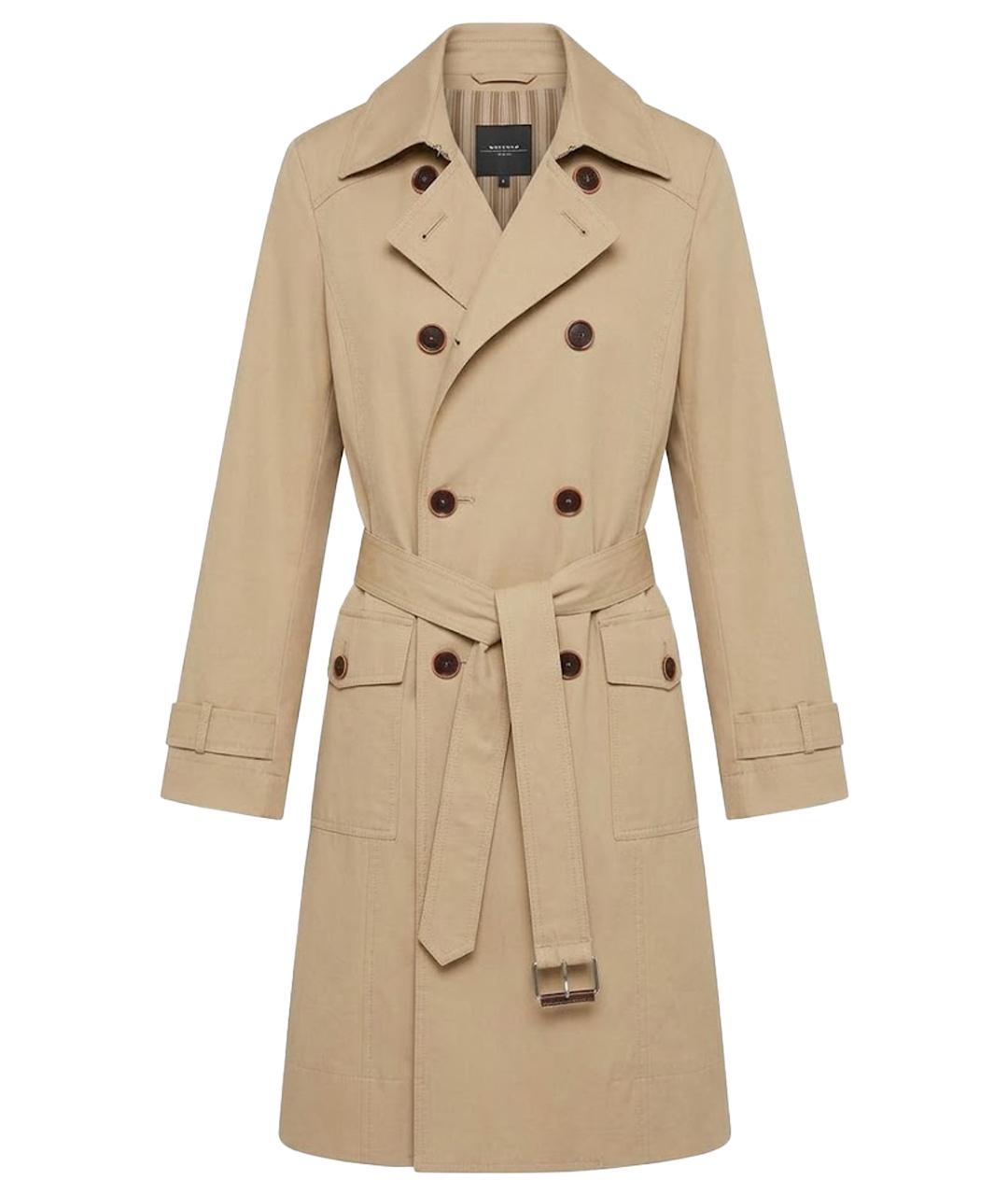 MAX MARA Бежевый хлопковый тренч/плащ, фото 1