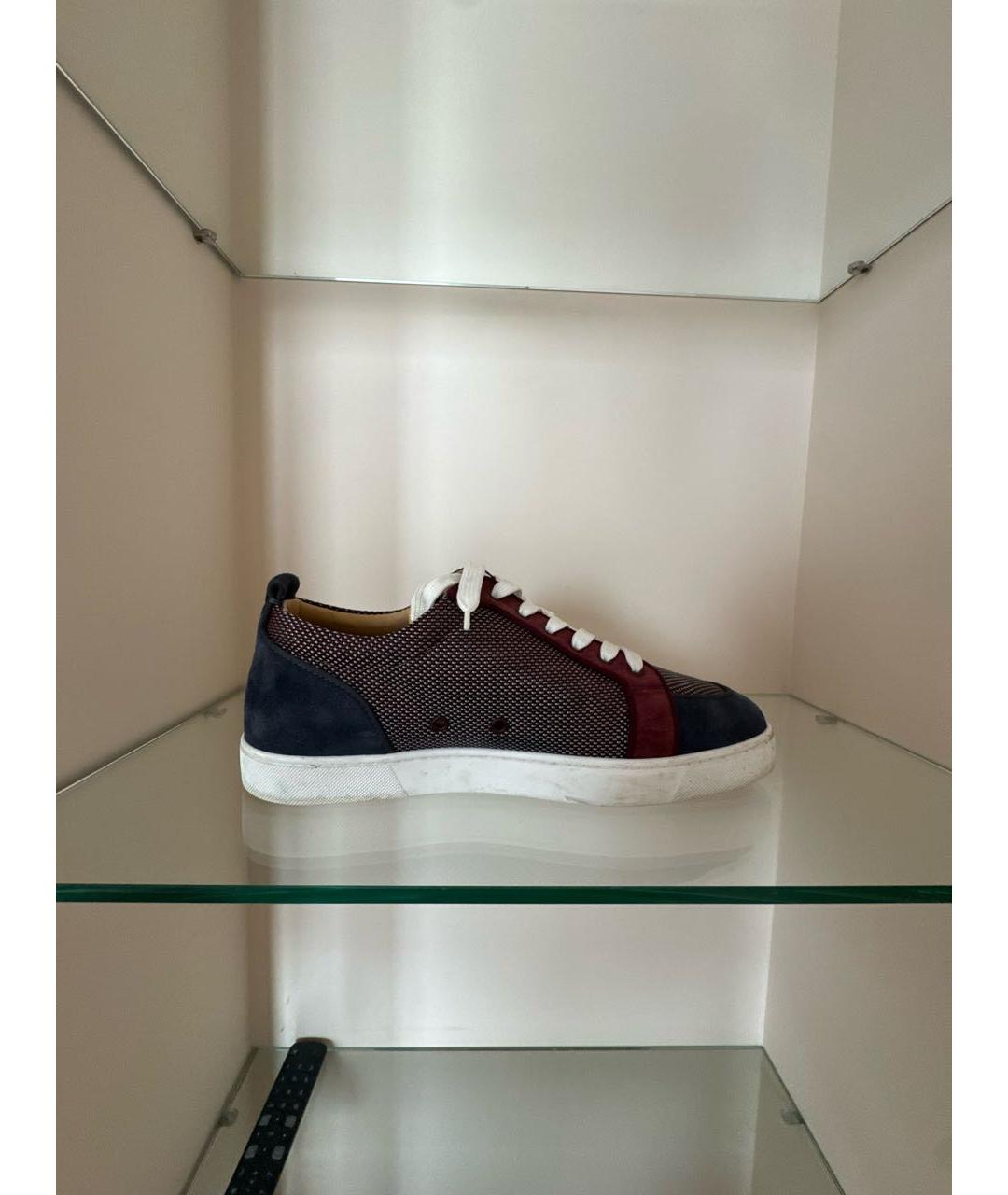 CHRISTIAN LOUBOUTIN Синие замшевые низкие кроссовки / кеды, фото 5