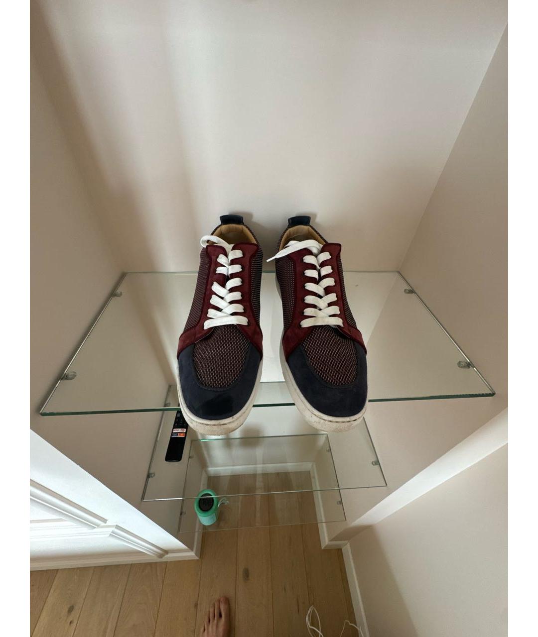 CHRISTIAN LOUBOUTIN Синие замшевые низкие кроссовки / кеды, фото 2