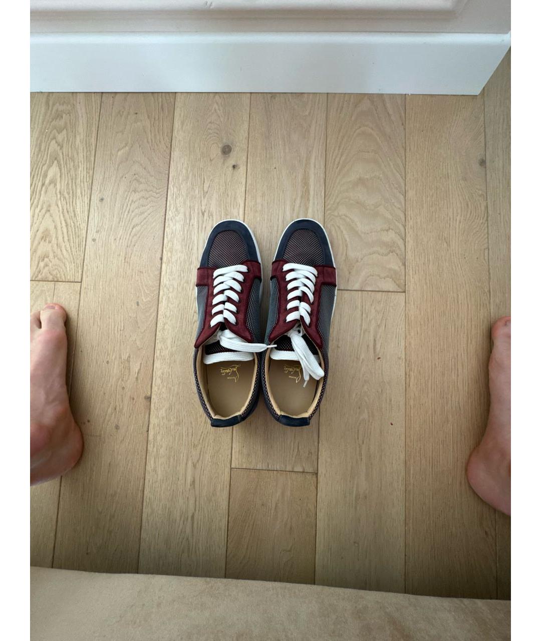 CHRISTIAN LOUBOUTIN Синие замшевые низкие кроссовки / кеды, фото 3