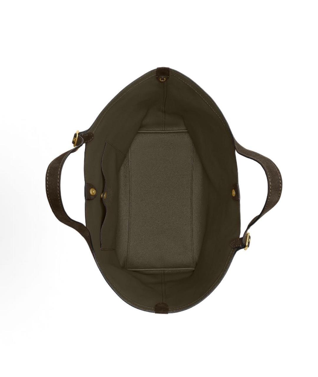 COACH Хаки замшевая сумка тоут, фото 5