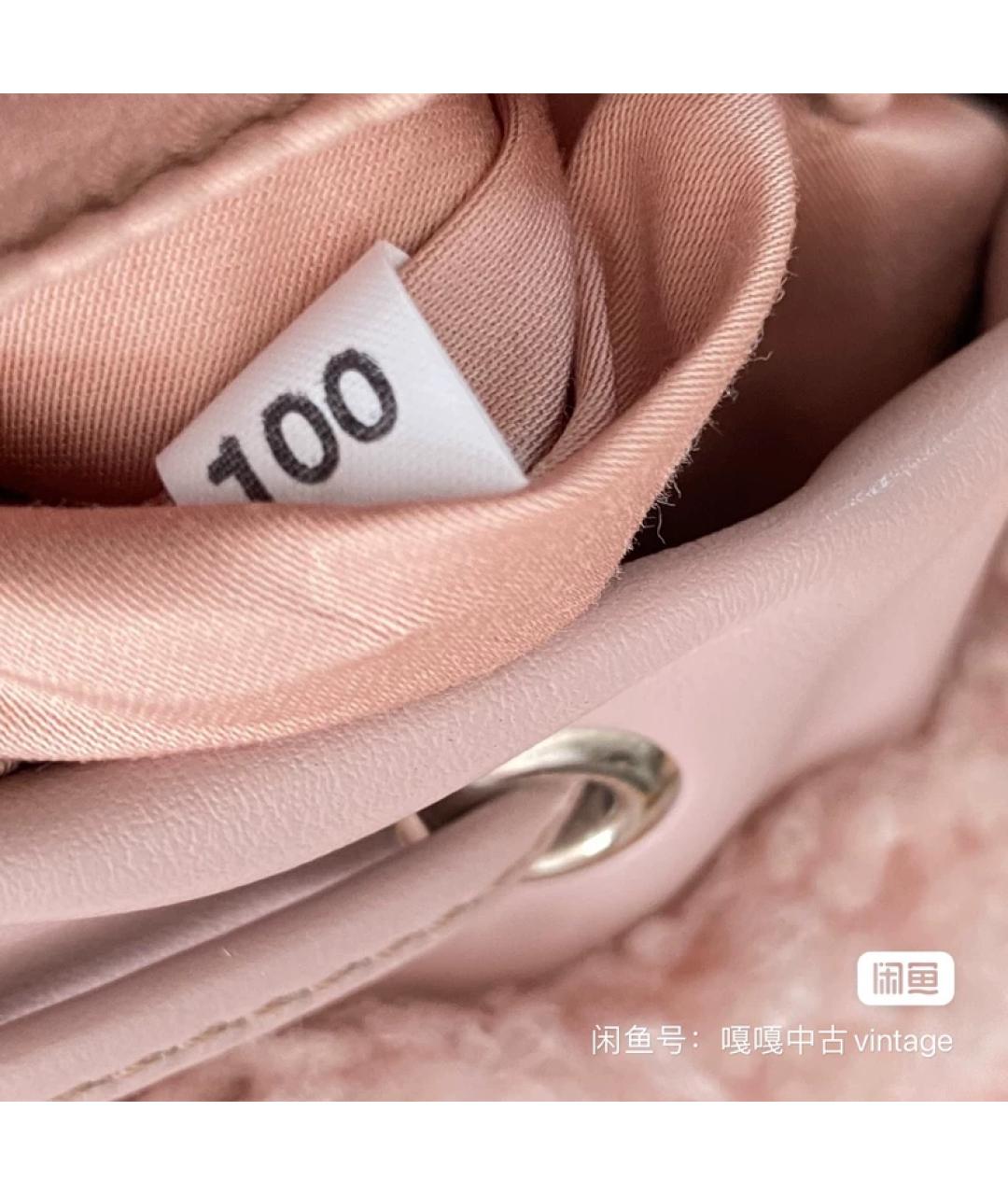 MIU MIU Розовая шерстяная сумка через плечо, фото 4