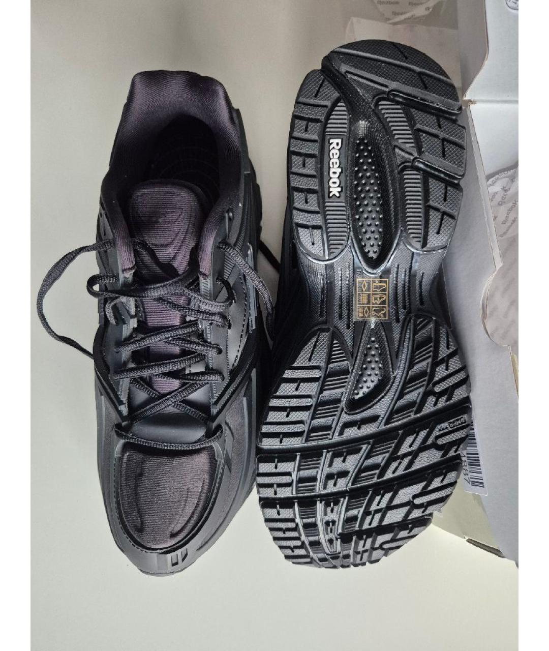 REEBOK Черные синтетические низкие кроссовки / кеды, фото 5