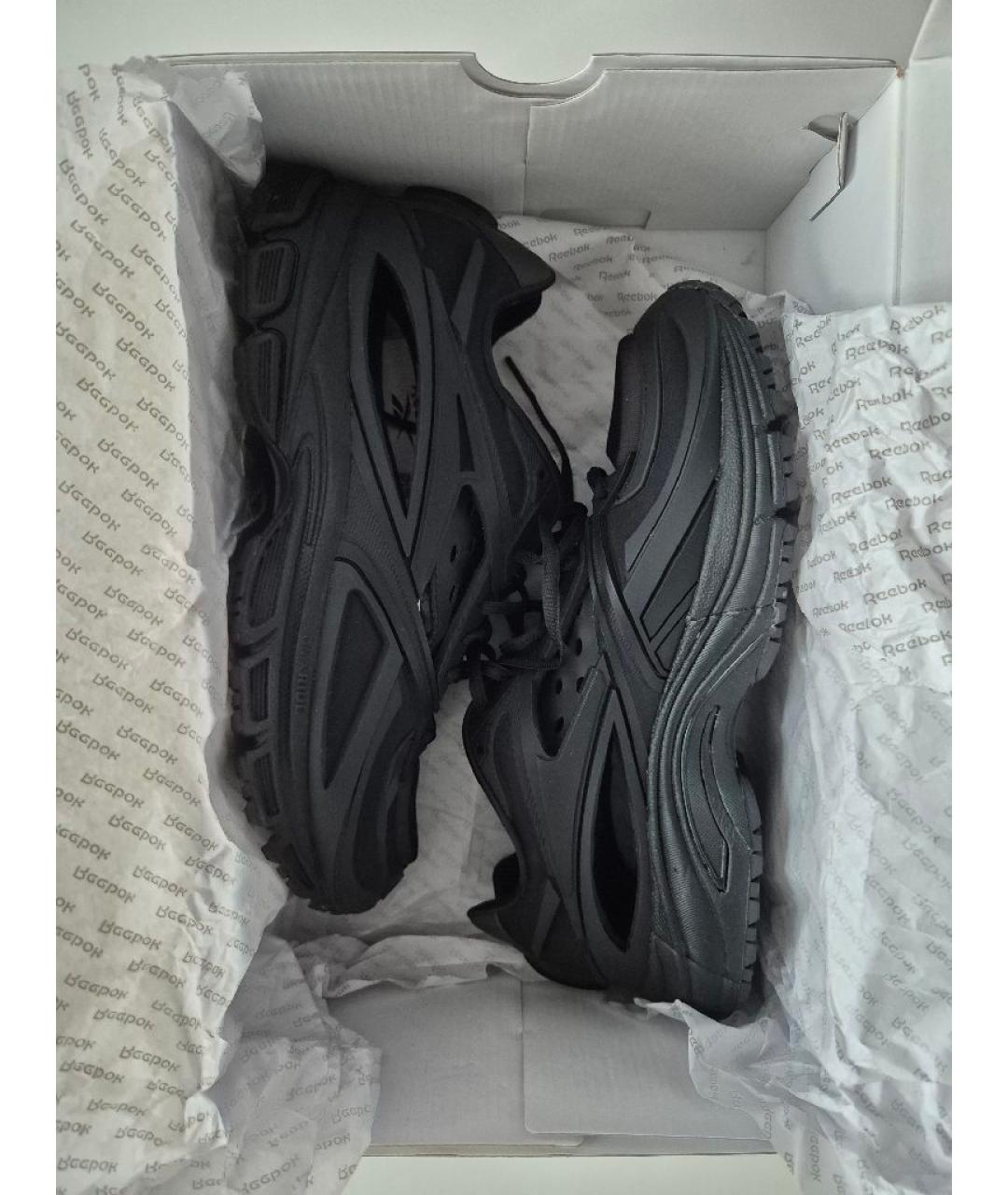 REEBOK Черные синтетические низкие кроссовки / кеды, фото 6