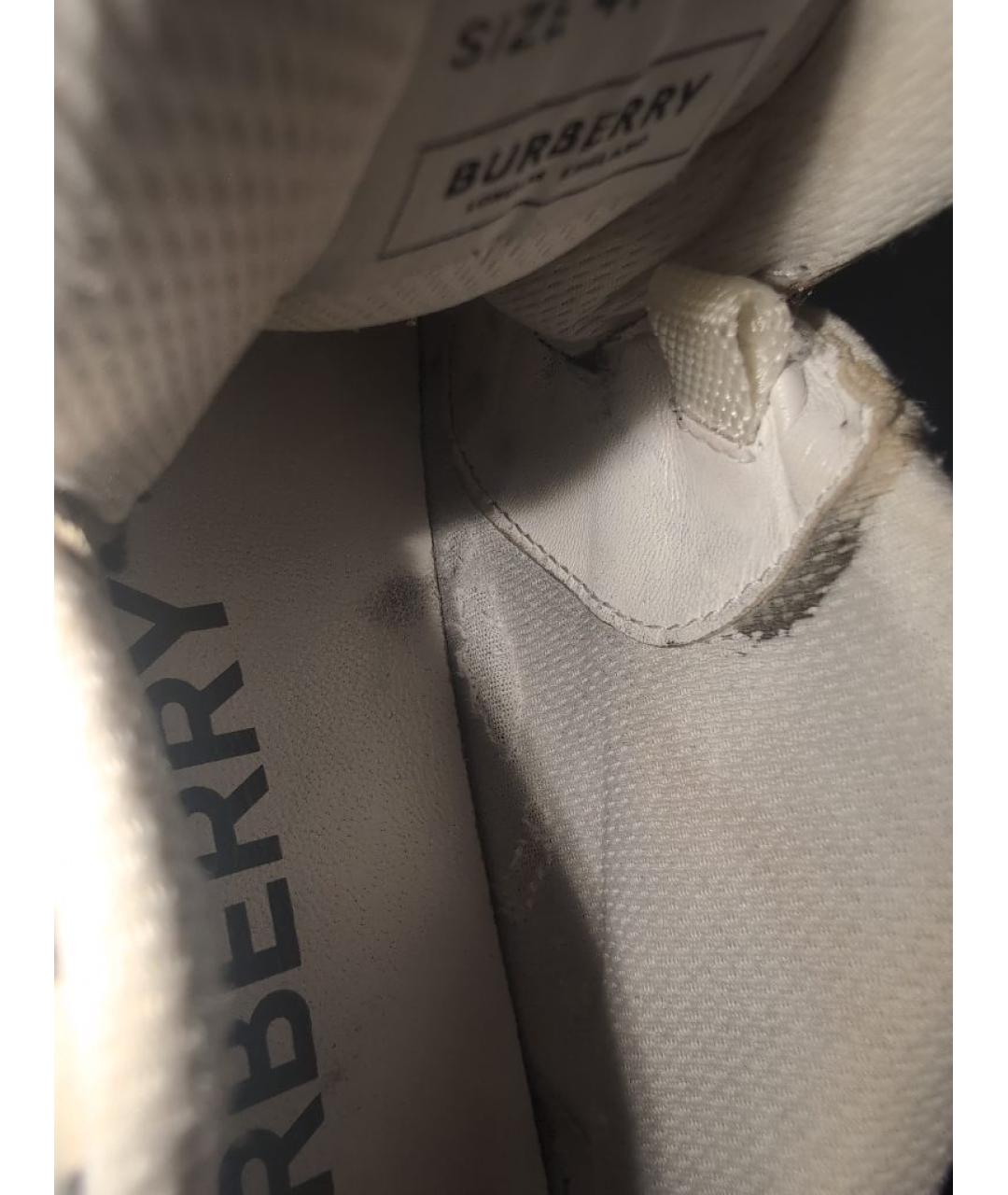 BURBERRY Белые низкие кроссовки / кеды, фото 7