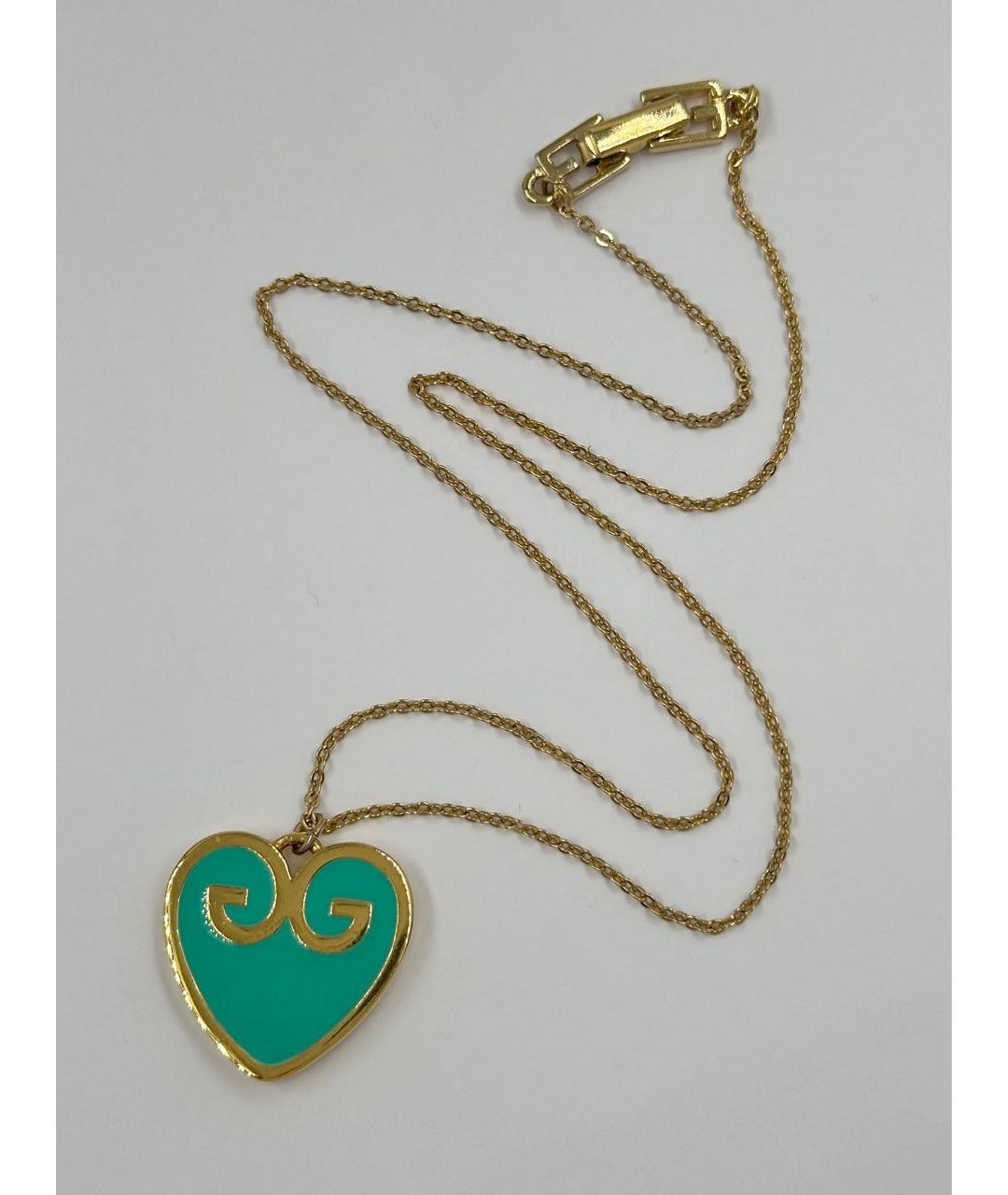 GIVENCHY Бирюзовая металлическая подвеска, фото 8