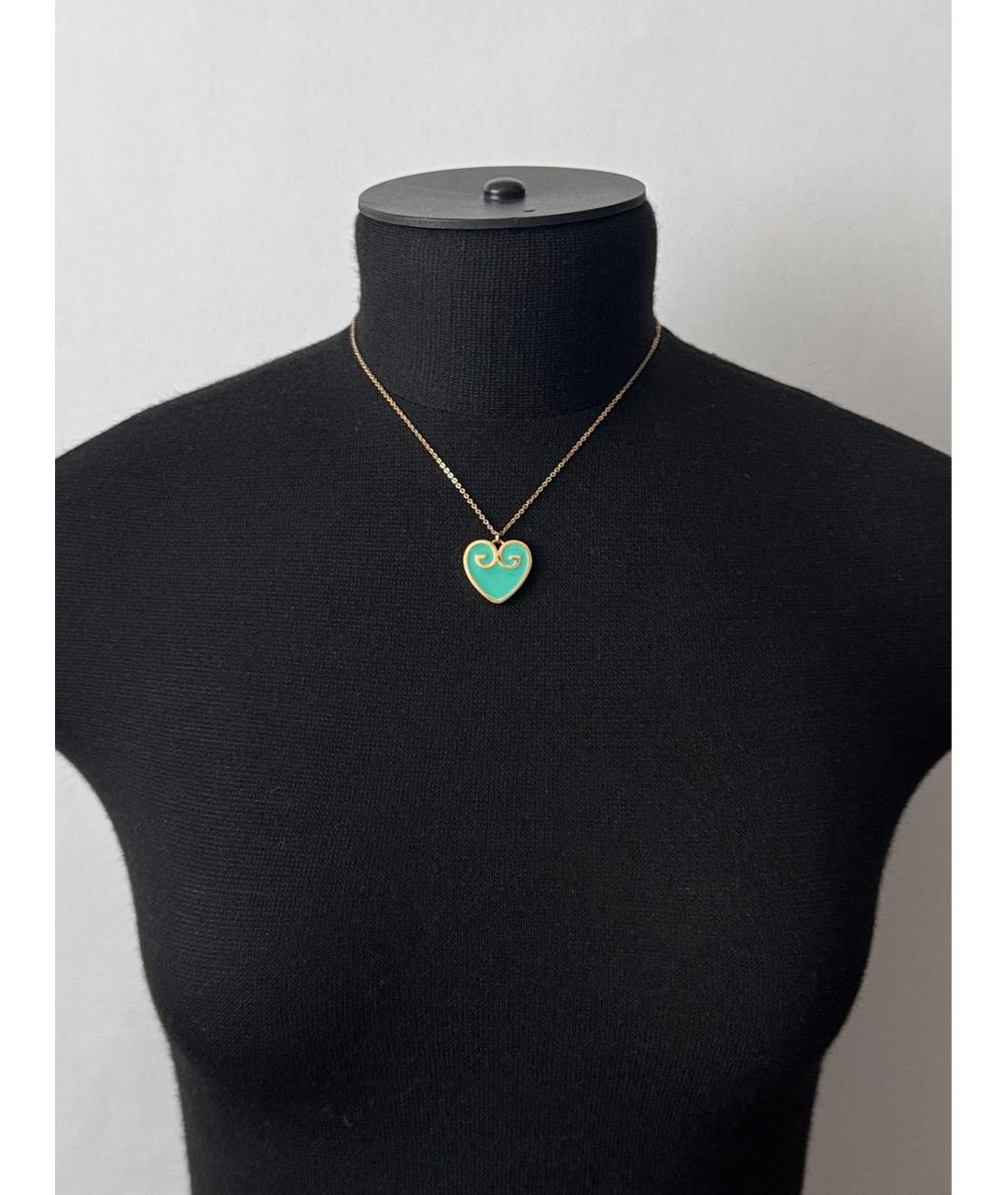 GIVENCHY Бирюзовая металлическая подвеска, фото 7