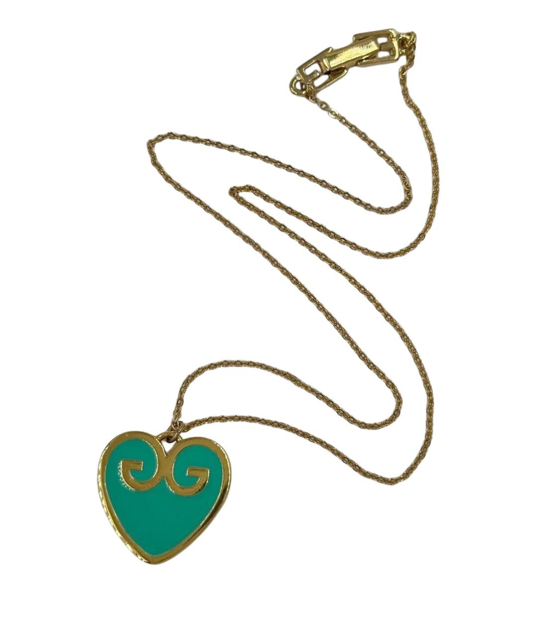 GIVENCHY Бирюзовая металлическая подвеска, фото 1