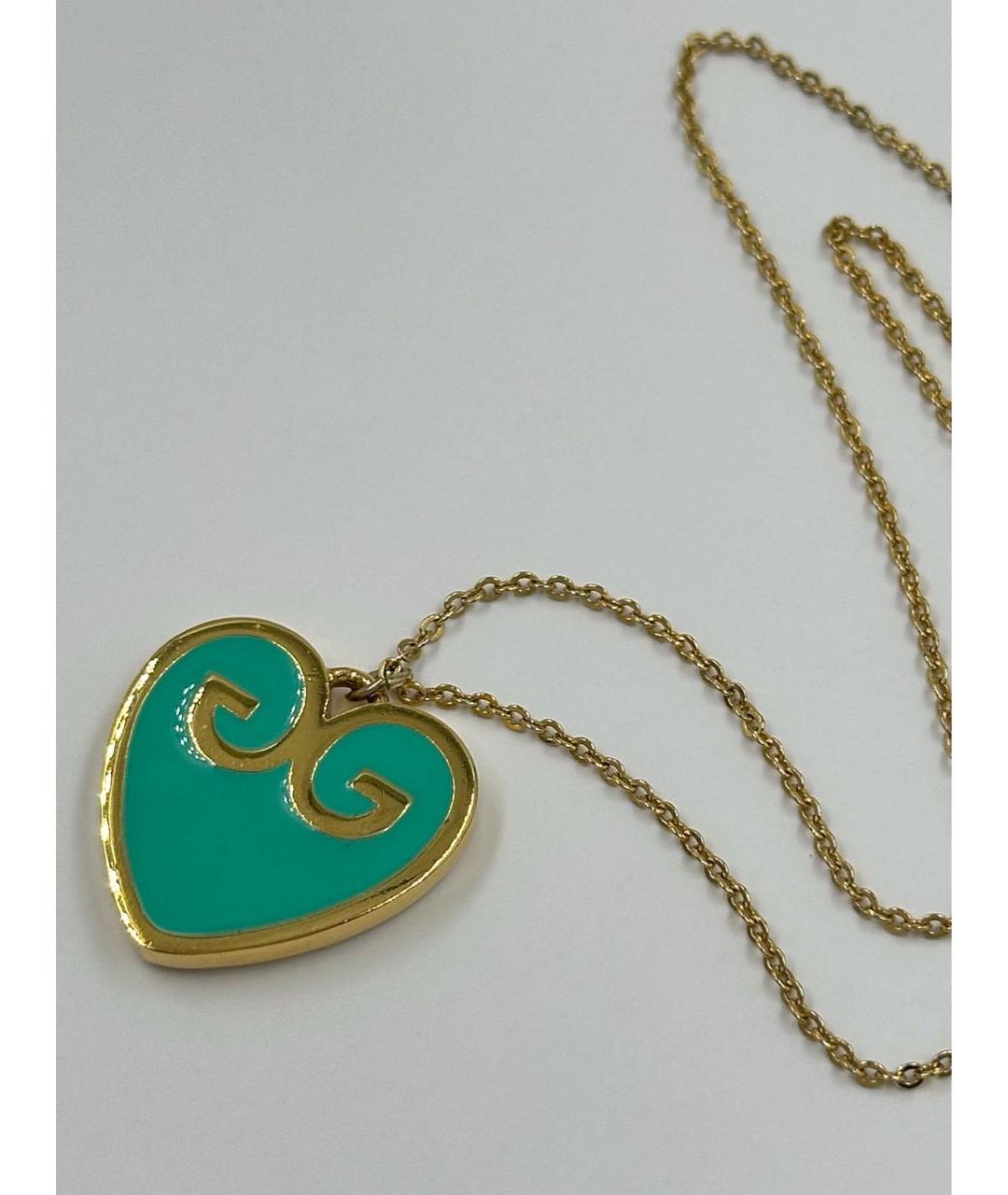 GIVENCHY Бирюзовая металлическая подвеска, фото 2