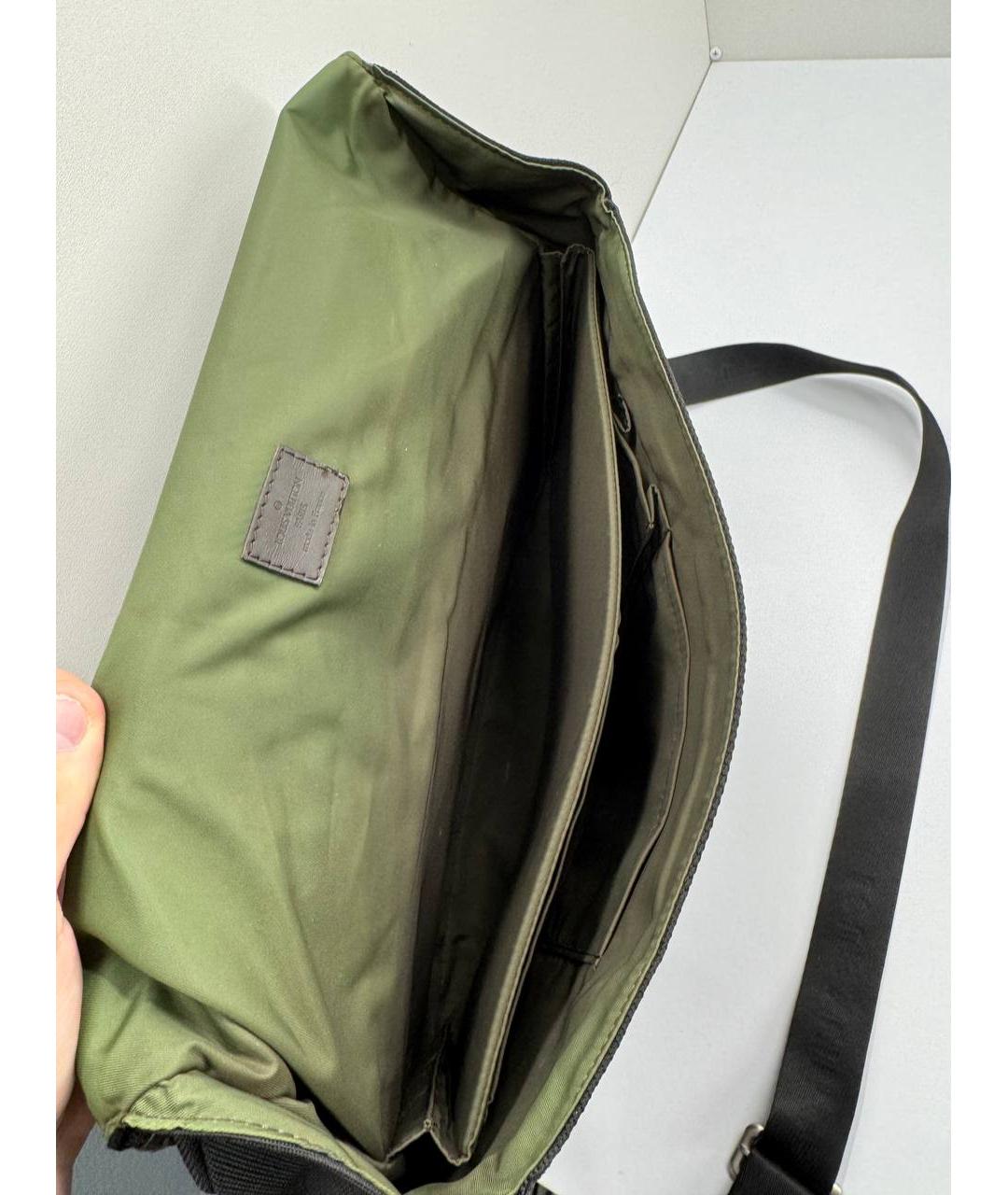 LOUIS VUITTON Черная тканевая сумка на плечо, фото 8