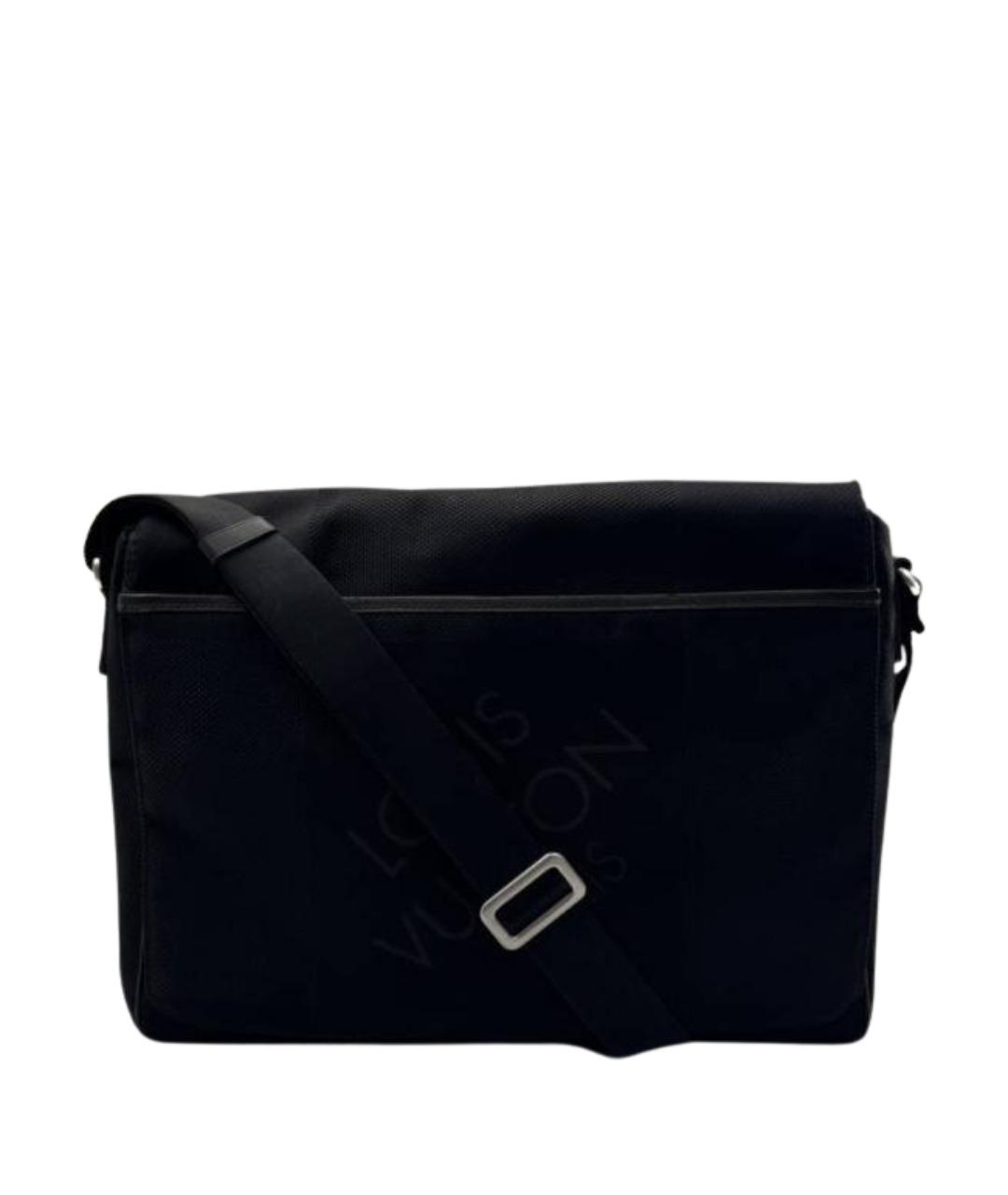 LOUIS VUITTON Черная тканевая сумка на плечо, фото 10