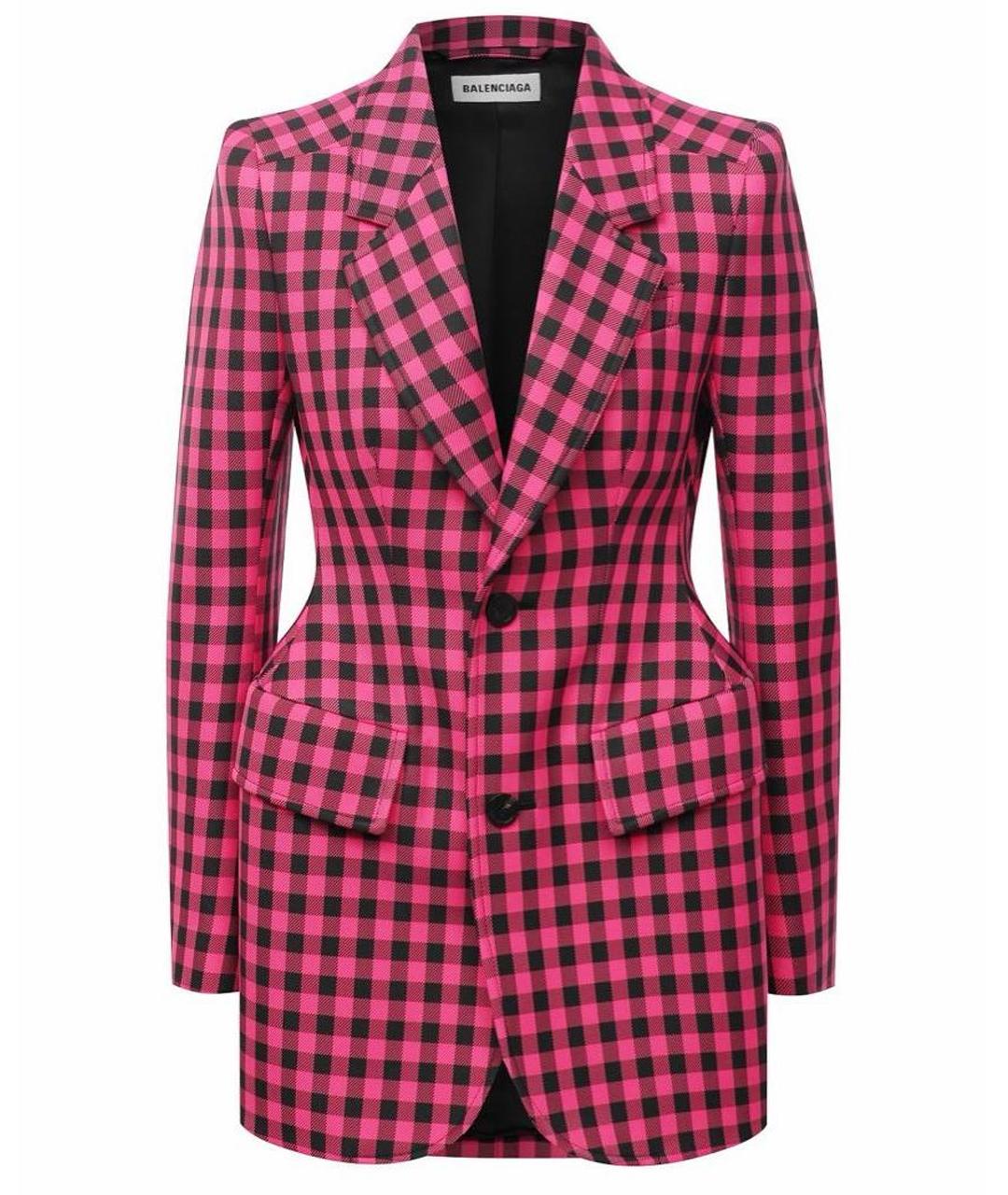 BALENCIAGA Розовый полиэстеровый пиджак, фото 1