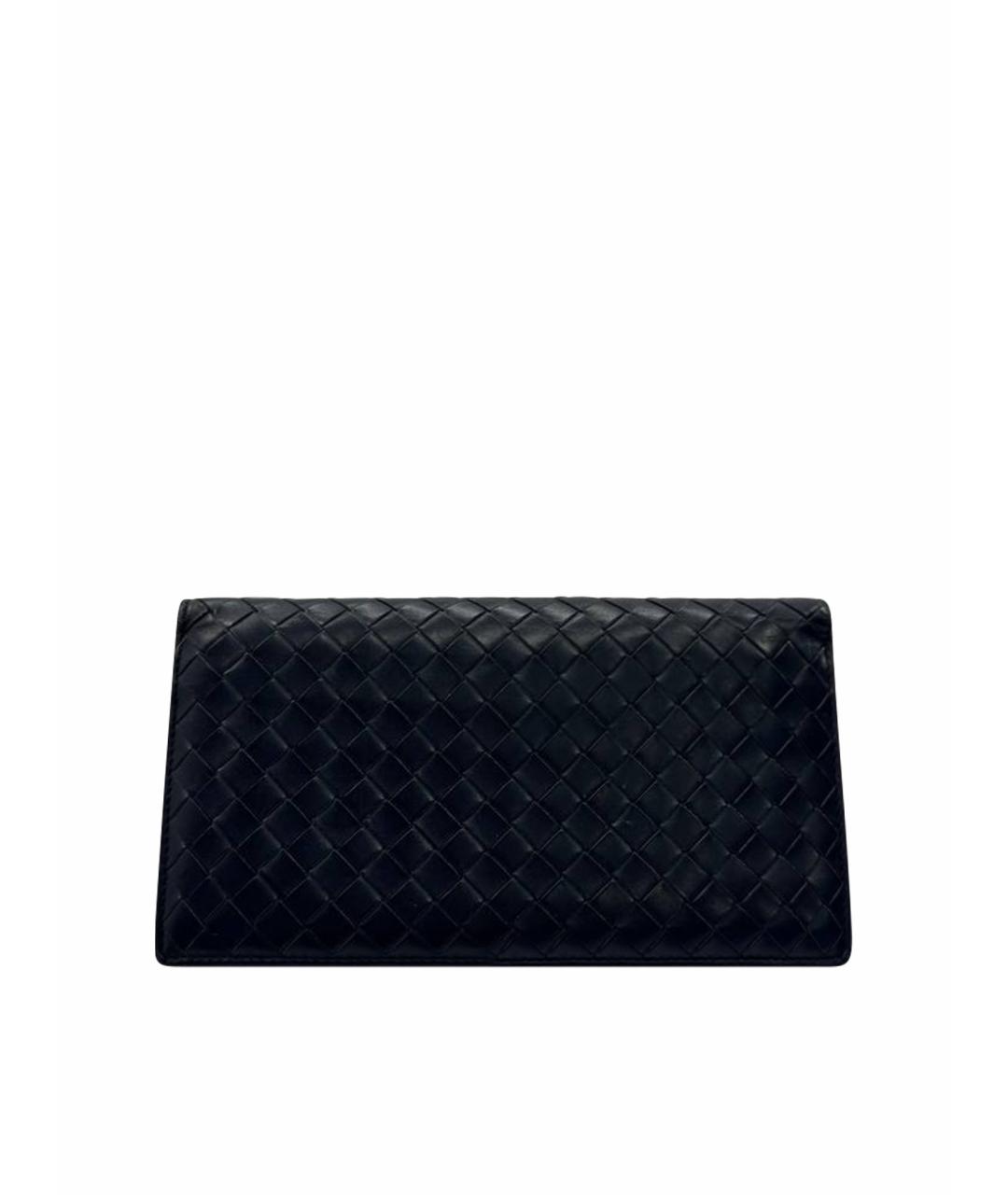 BOTTEGA VENETA Темно-синий кожаный кошелек, фото 1