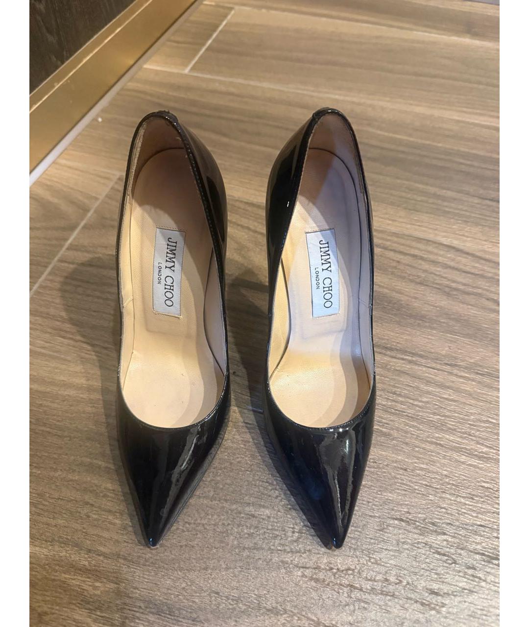 JIMMY CHOO Черные туфли из лакированной кожи, фото 2