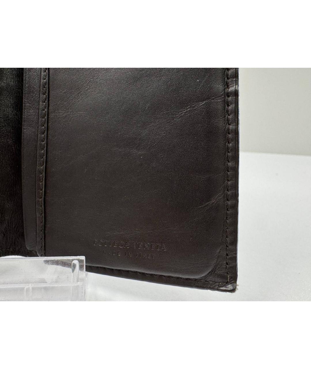 BOTTEGA VENETA Коричневый кожаный кошелек, фото 5