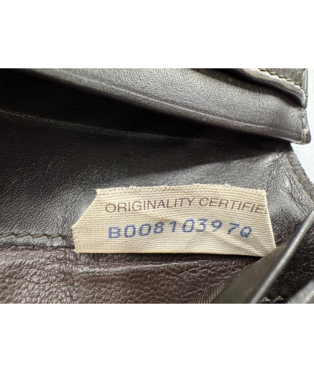 BOTTEGA VENETA Коричневый кожаный кошелек, фото 6