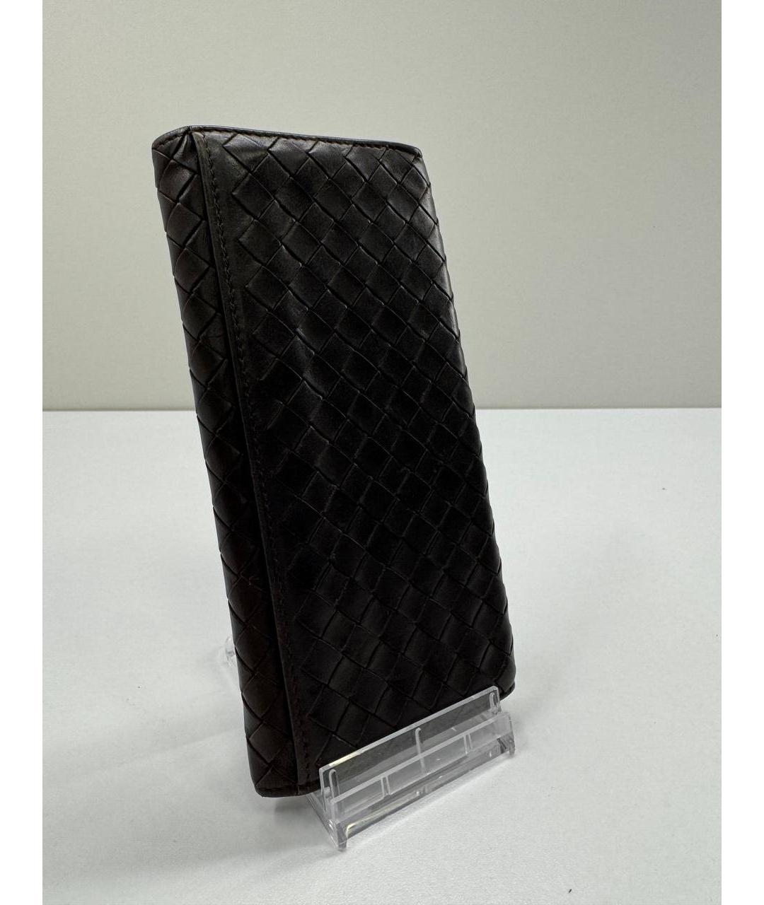 BOTTEGA VENETA Коричневый кожаный кошелек, фото 2