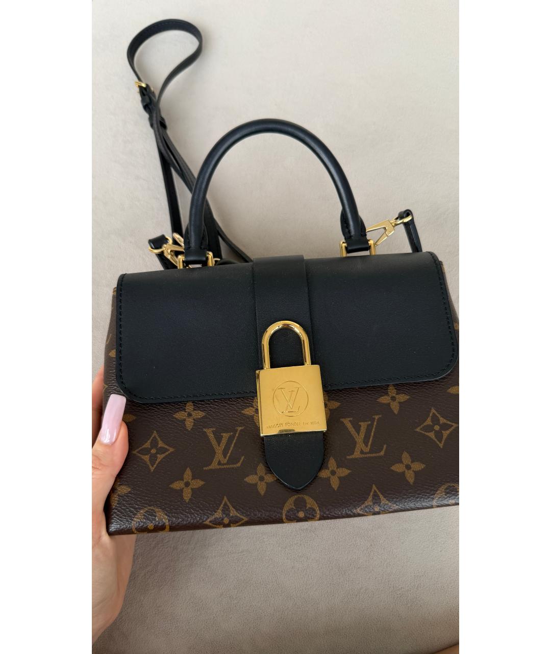 LOUIS VUITTON Коричневая кожаная сумка через плечо, фото 4