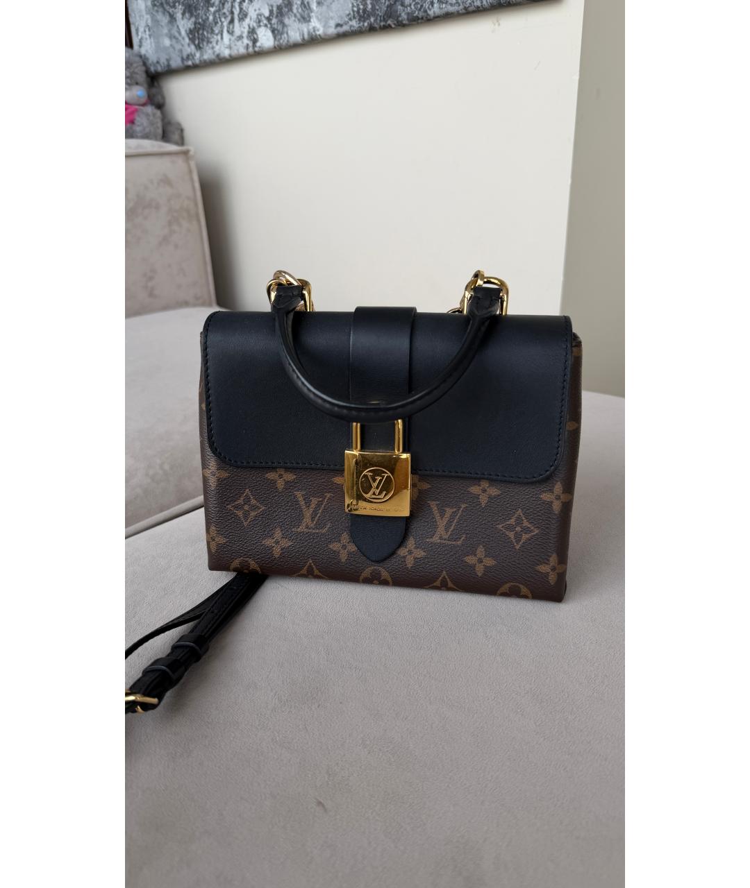 LOUIS VUITTON Коричневая кожаная сумка через плечо, фото 2