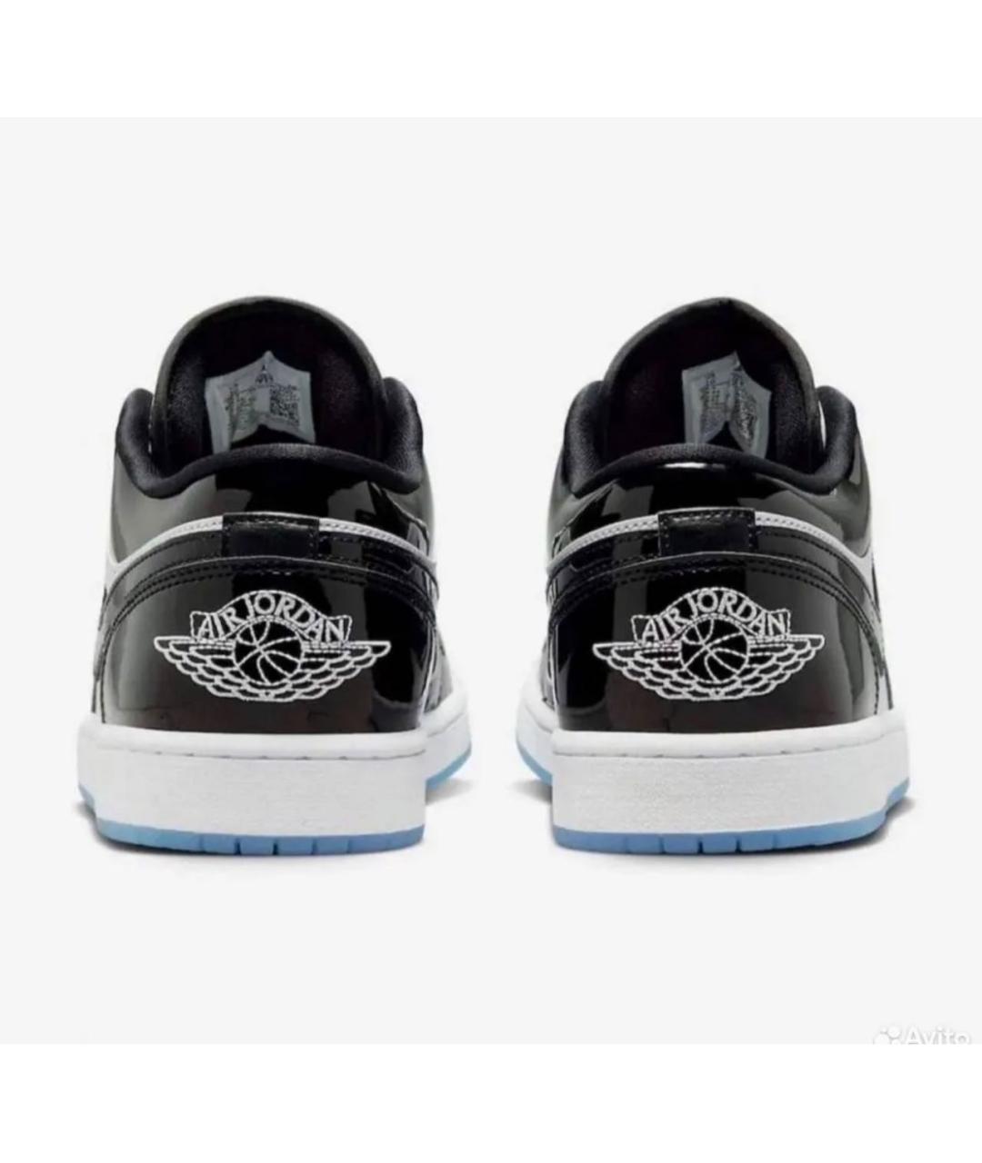 JORDAN Черные кроссовки из лакированной кожи, фото 3