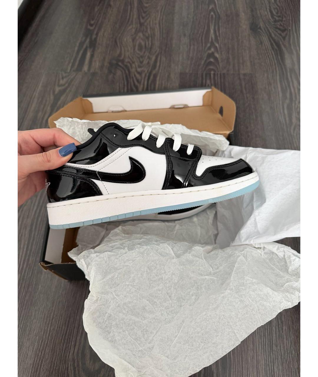 JORDAN Черные кроссовки из лакированной кожи, фото 5