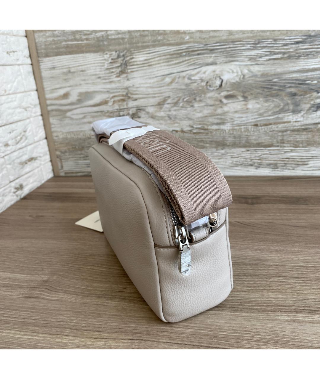 CALVIN KLEIN Серая сумка через плечо из искусственной кожи, фото 6