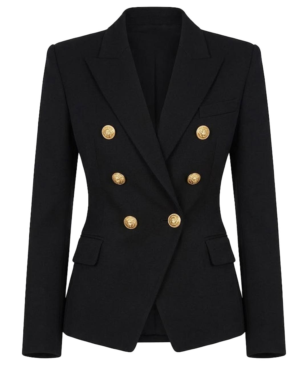 BALMAIN Черный шерстяной жакет/пиджак, фото 1