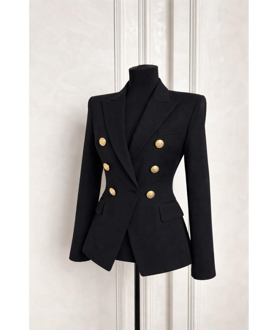 BALMAIN Черный шерстяной жакет/пиджак, фото 2