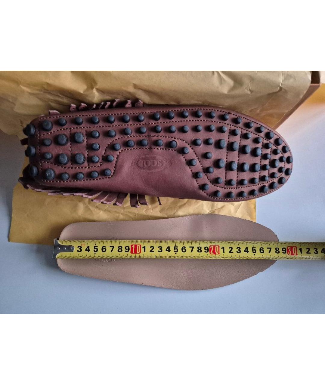 TOD'S Коричневые кожаные мокасины, фото 7