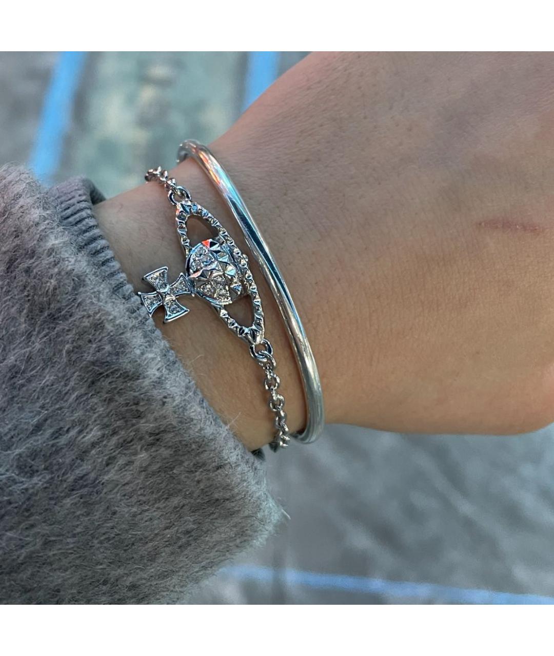 VIVIENNE WESTWOOD Серебрянный латунный браслет, фото 7