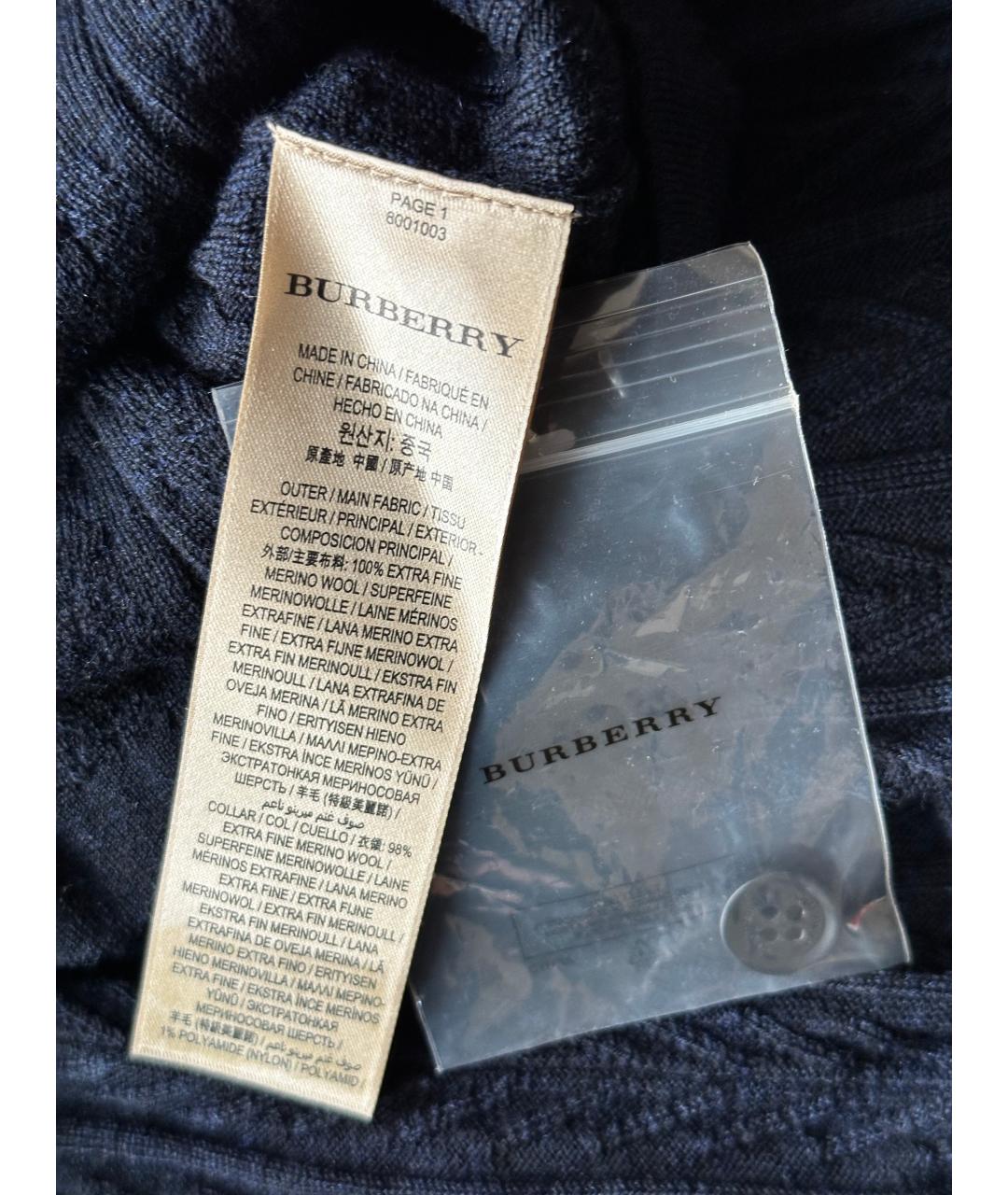 BURBERRY Синее поло с коротким рукавом, фото 5