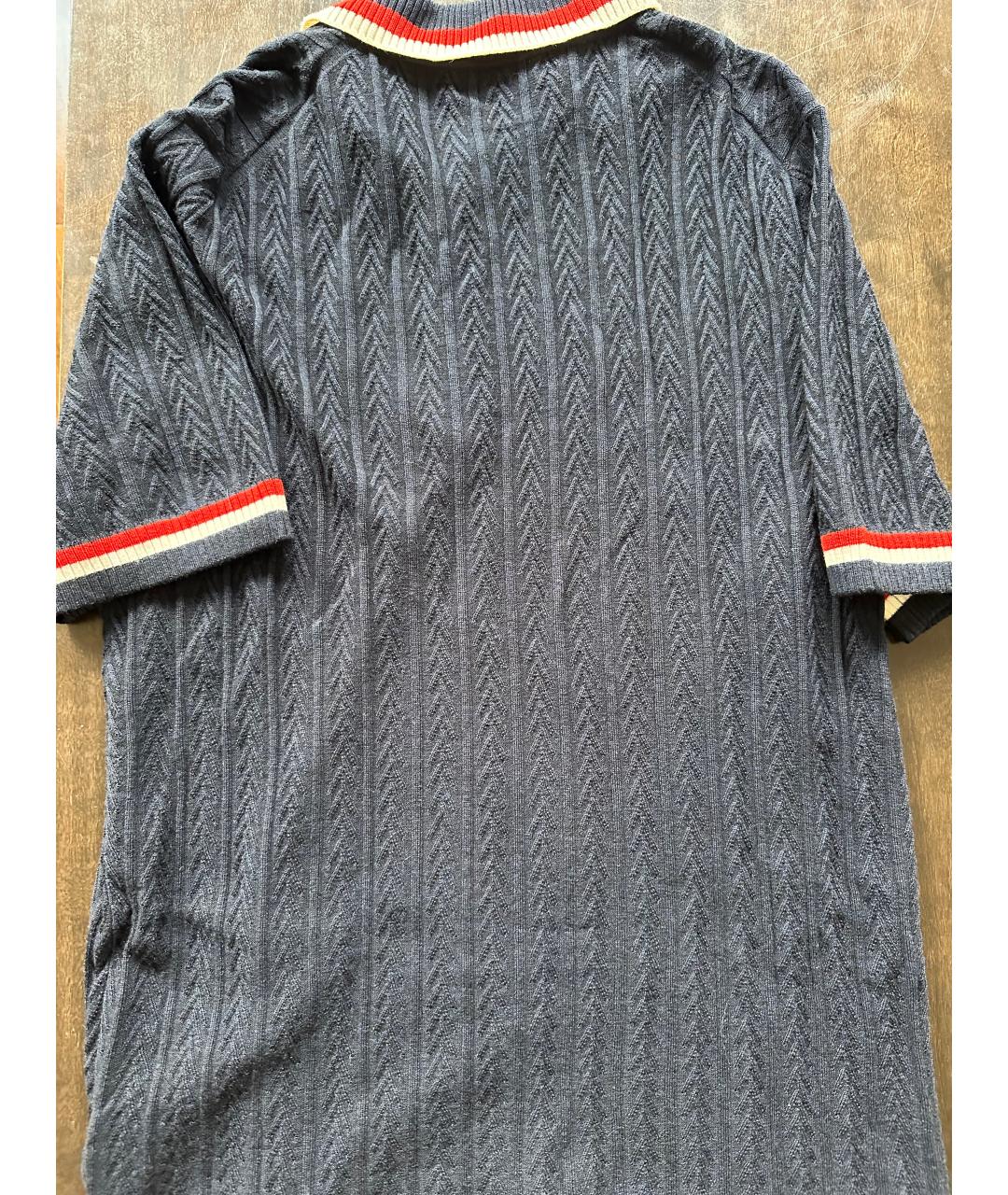 BURBERRY Синее поло с коротким рукавом, фото 2